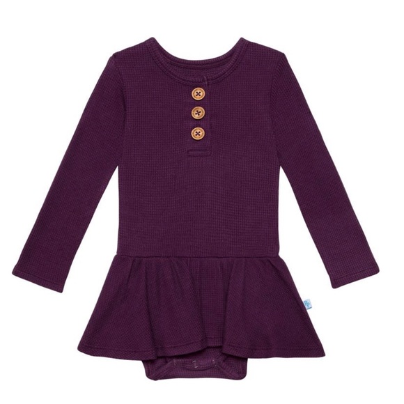 Posh Peanut Other - Posh Peanut waffle knit skirted bodysuit size 0/3- NWT
